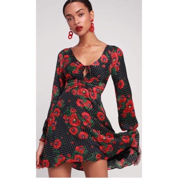 Free People Morning Light Polka Dot Floral Dress - Picture 9 of 9